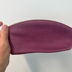 Portland Leather Magenta Cosmetic Bag